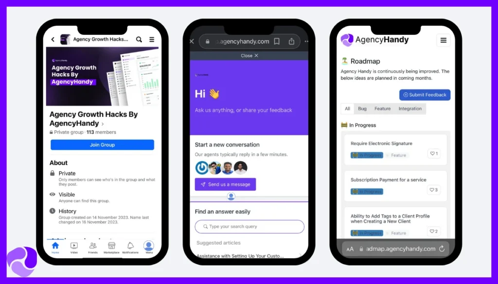 AgencyHandy Multi Channel Support
