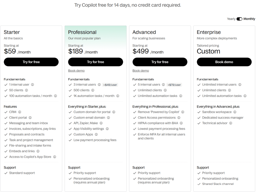 Pricing of Copilot