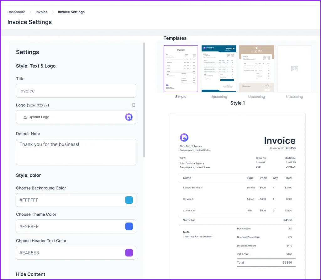 Agency Handy Invoice
