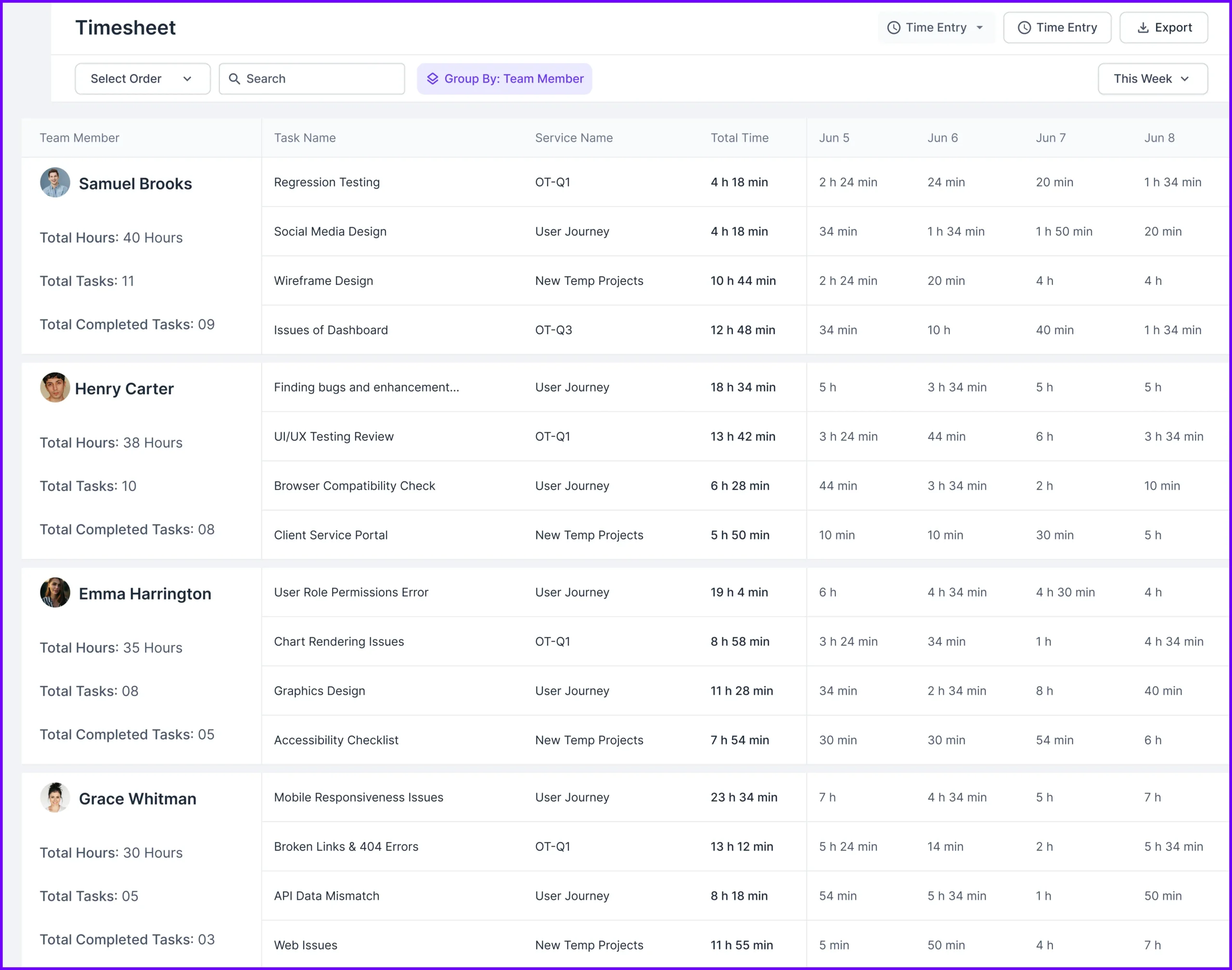 Agency Handy Timesheet