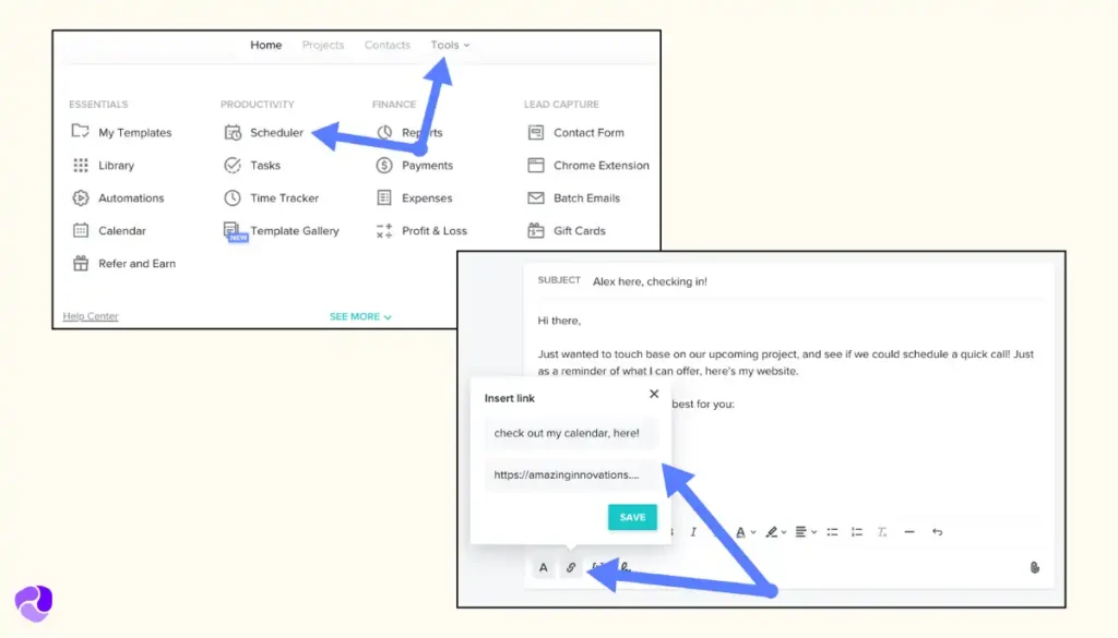 HoneyBook Scheduling Tool