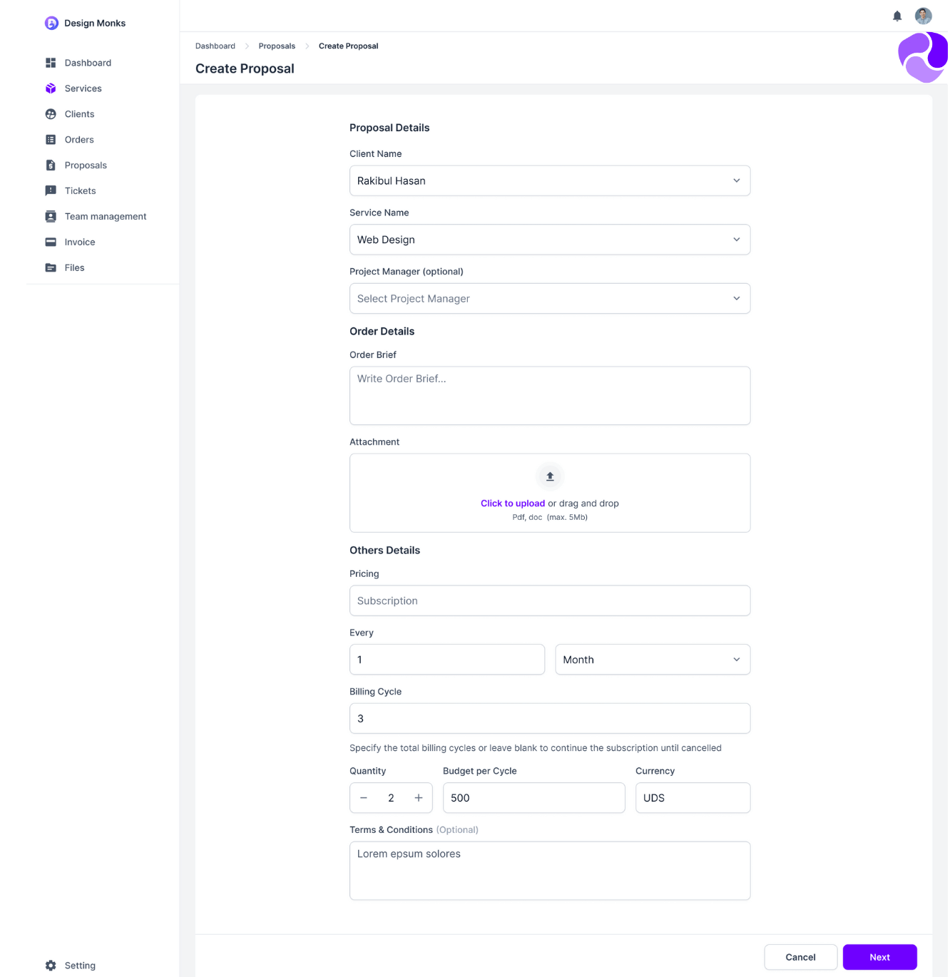 Agency Handy Proposals