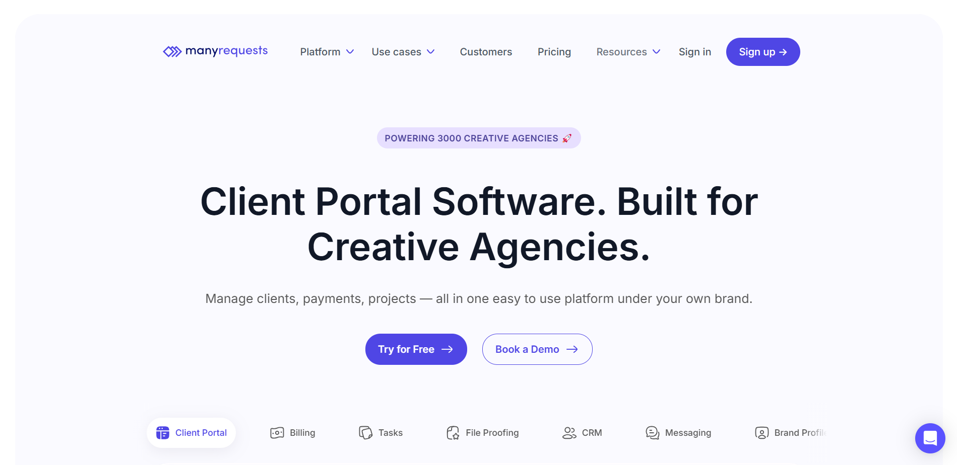 ManyRequests Homepage