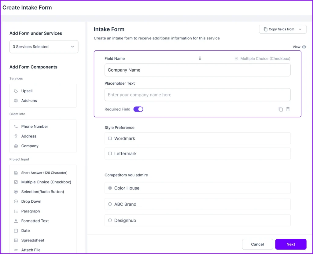 Agency Handy Intake Form