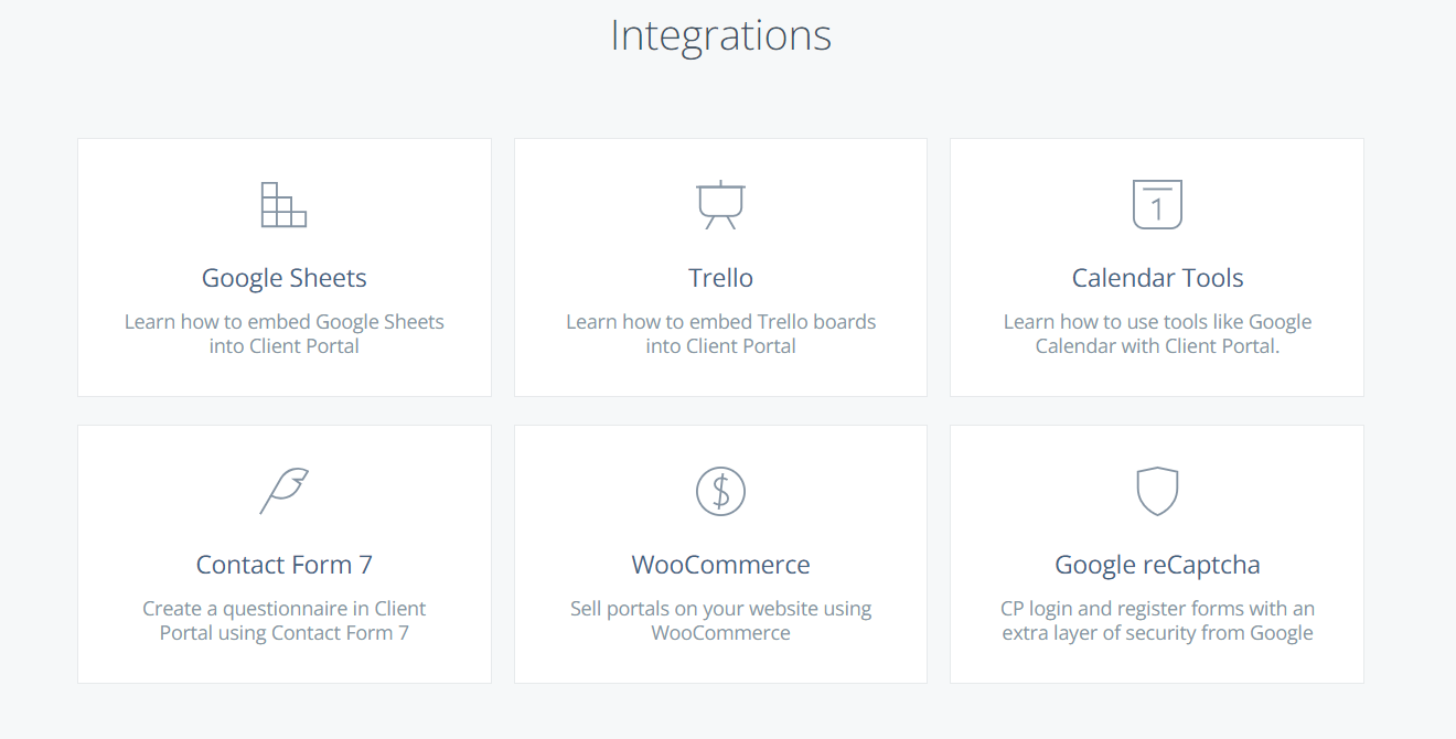 Client-Portal.io Integrations