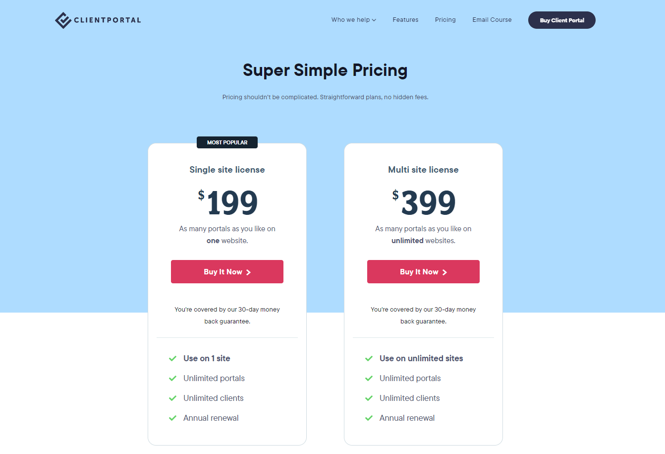 Client-Portal.io Pricing