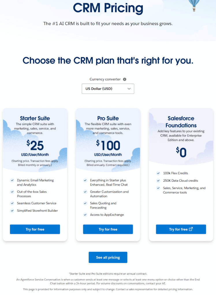 Salesforce Pricing
