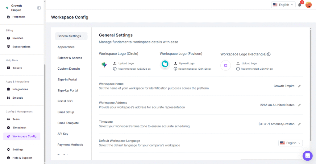 Agency Handy Workspace Config