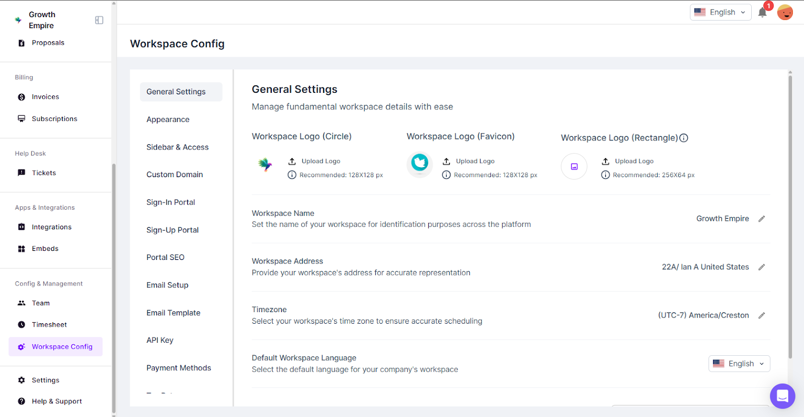 Agency Handy Workspace Config