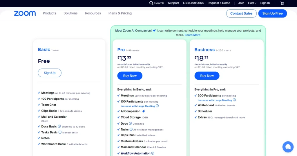 Zoom Pricing