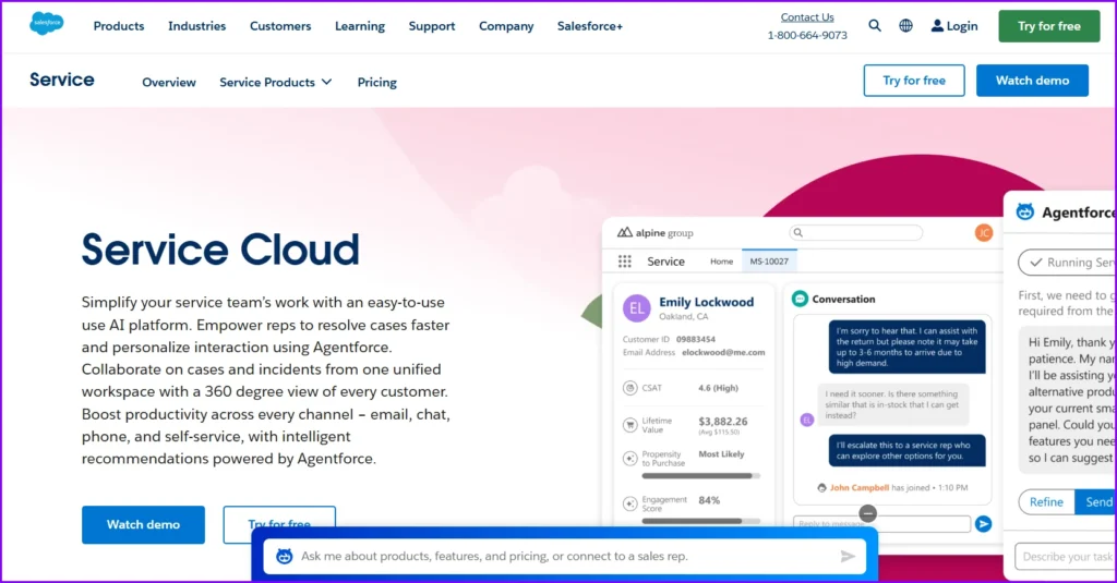 Salesforce service cloud