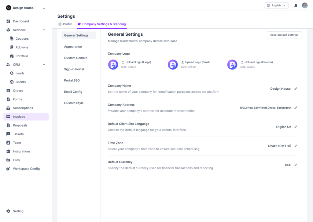 Agency handy Workspace Config