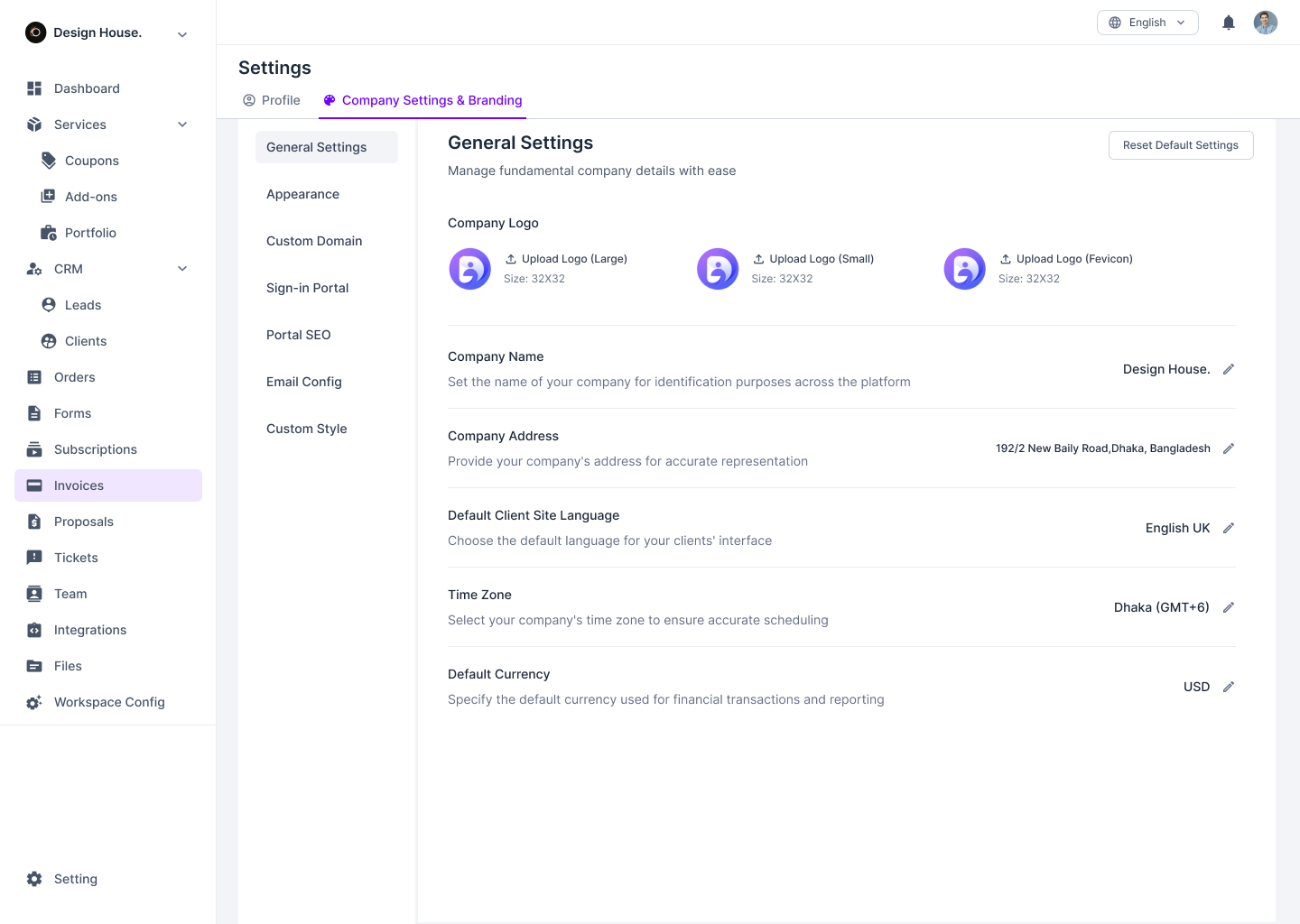 Agency handy Workspace Config