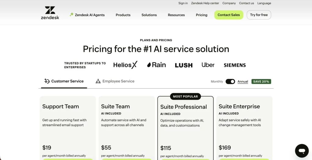 Zendesk Sell Pricing