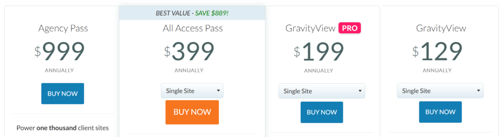 GravityView Pricing