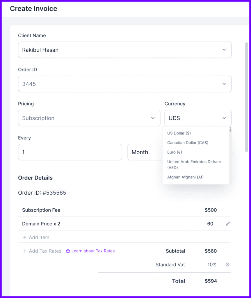 Agency handy Multicurrency