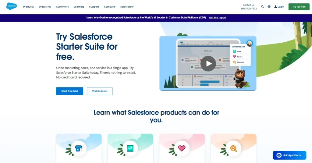 Salesforce homepage