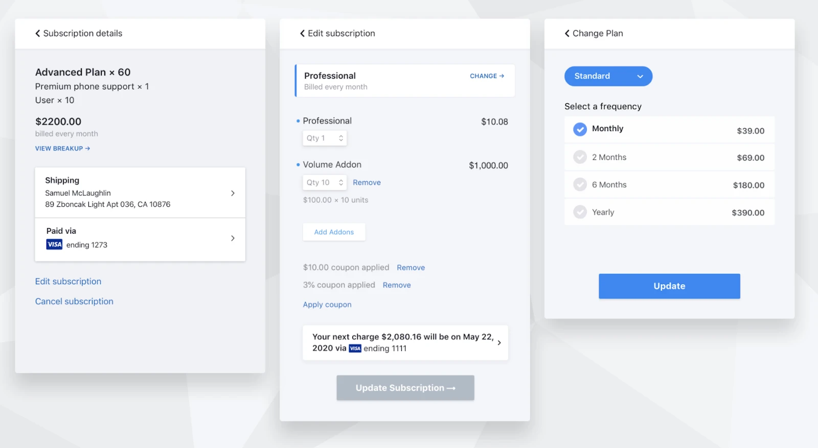 Chargebee Subscription