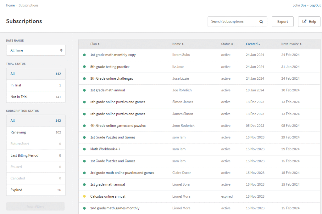 Recurly Subscription