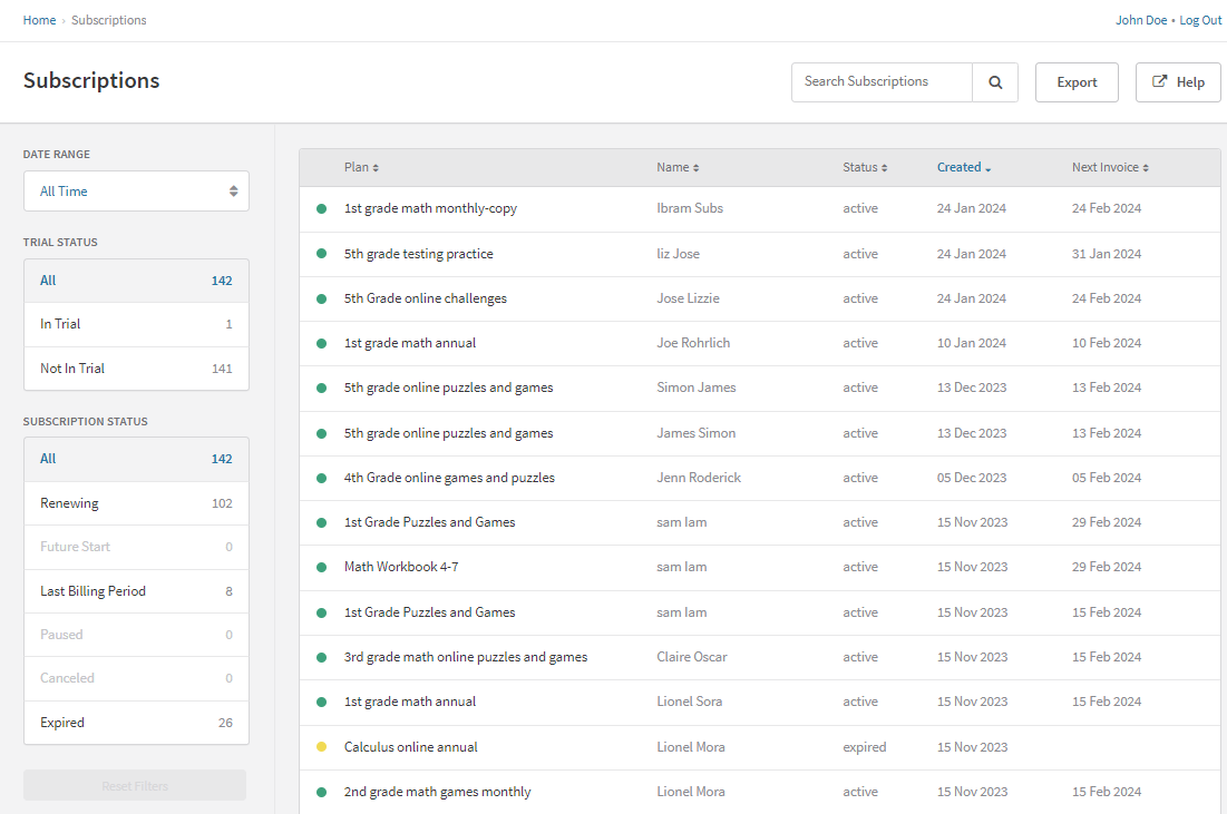 Recurly Subscription