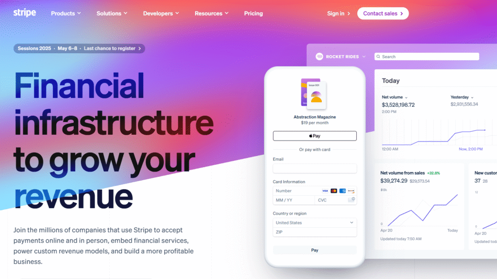 Stripe Homepage