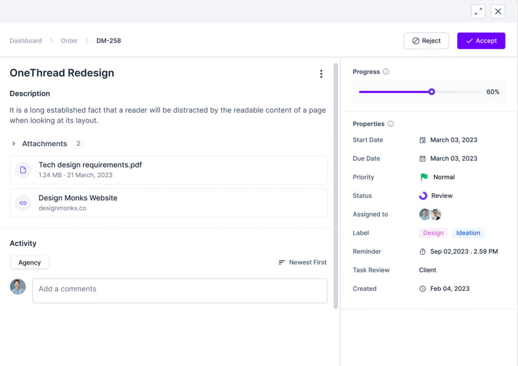 Agency Handy Client Details