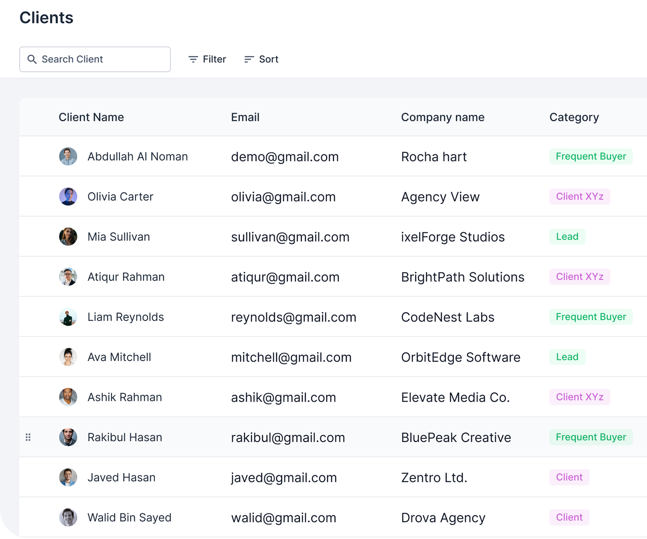 Agency Handy Clients