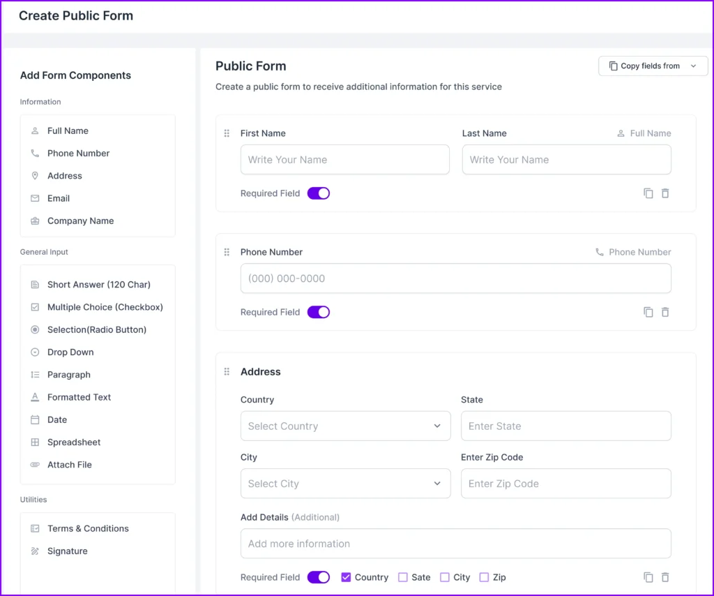 Agency Handy Public Form