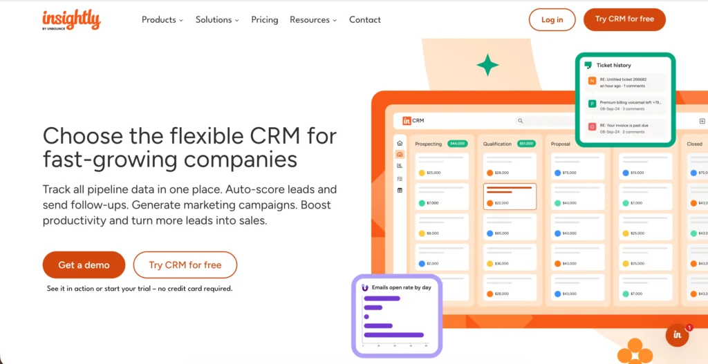 Insightly Homepage