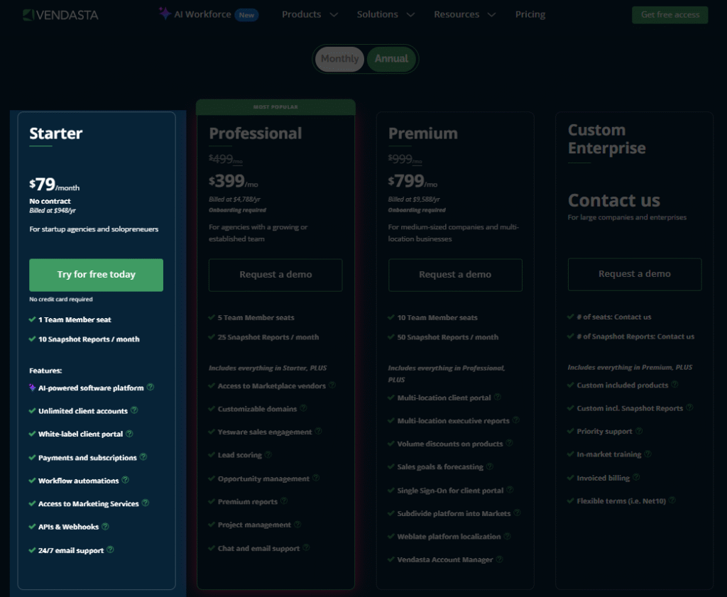 Vendesta Starter Plan