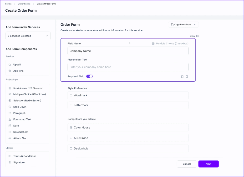 Agency Handy Order Form