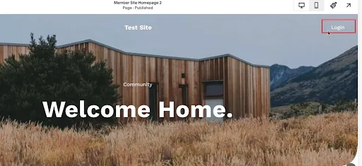 Squarespace will automatically add a Login or Account link in your header