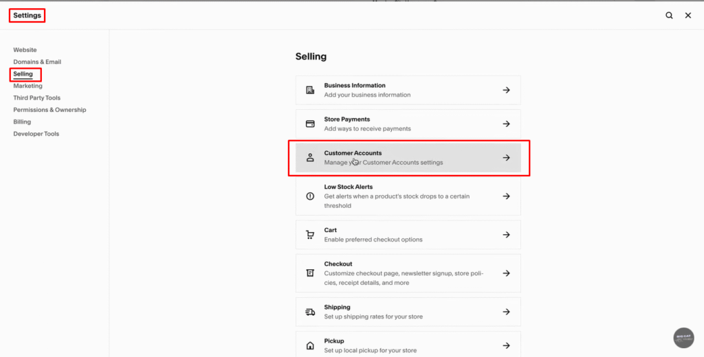 Go to Selling → Customer Accounts