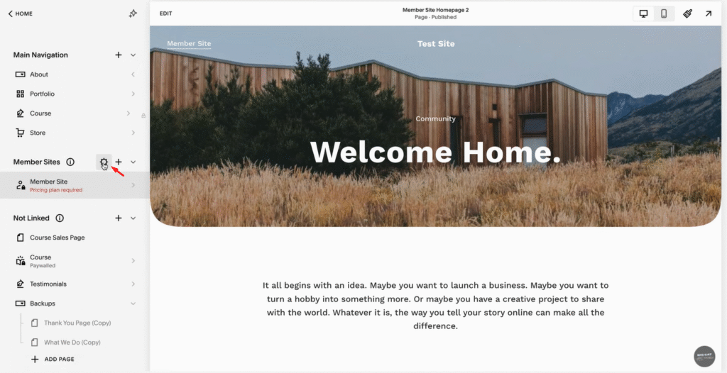 find your Member Site