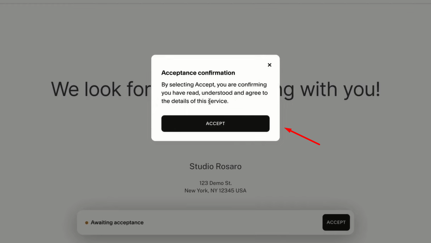 Acceptance Confirmation