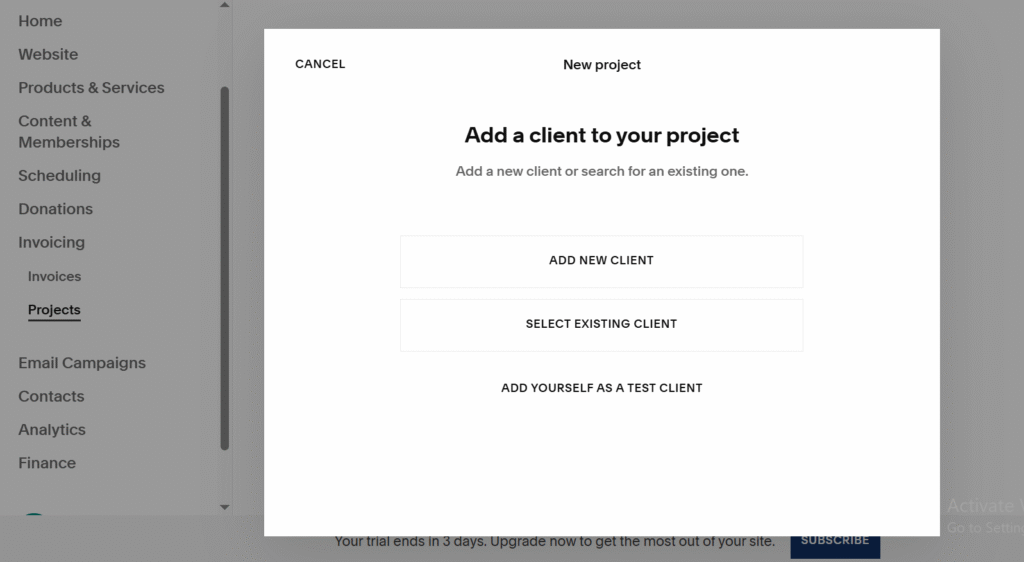 Add a Client to Project