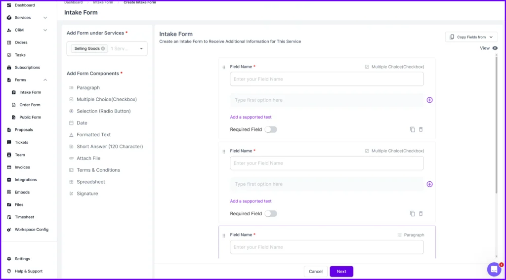 Agency handy Intake Forms