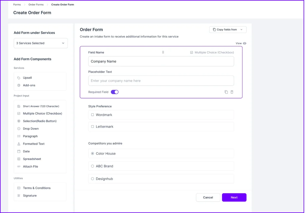 Agency Handy Order Form