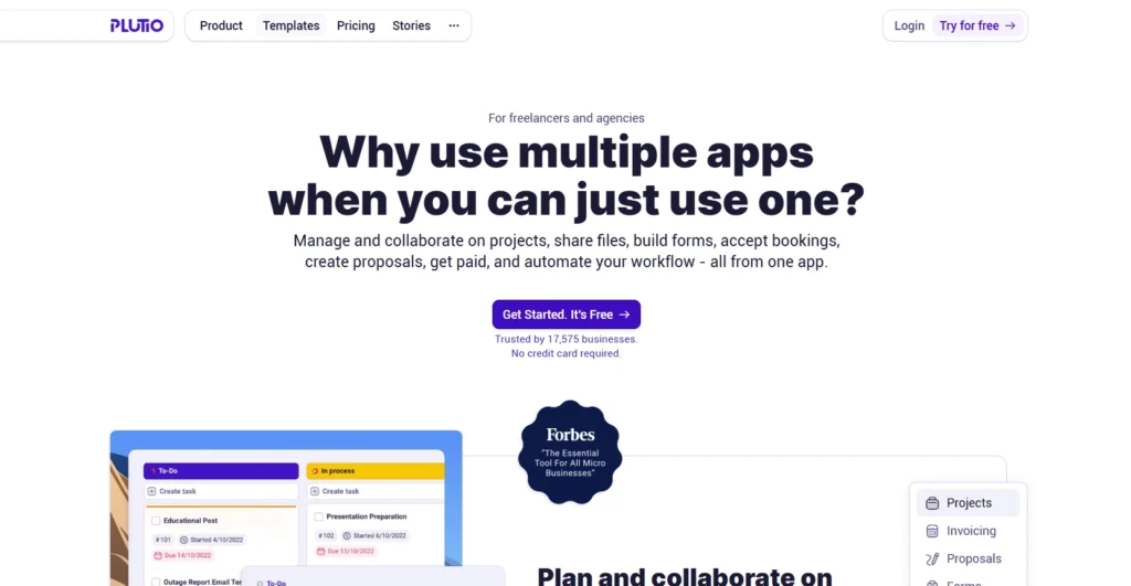 Plutio Homepage