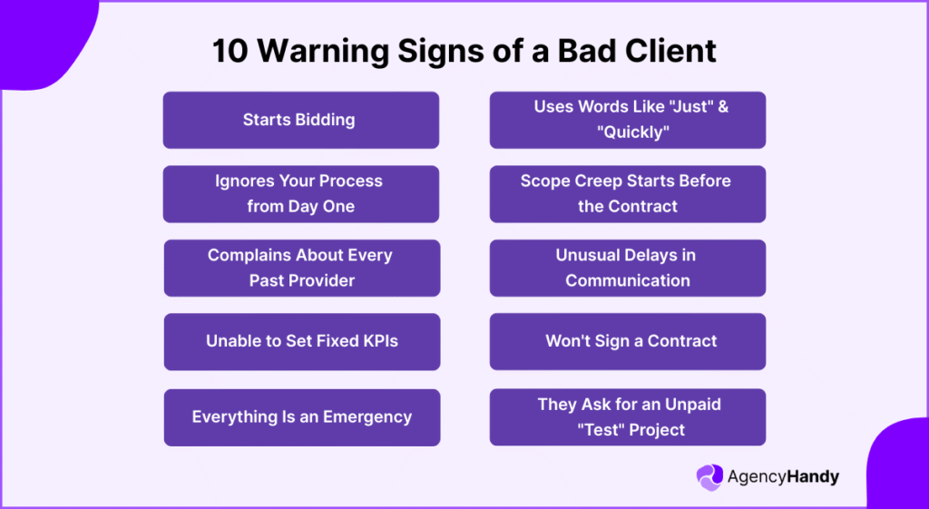 Warning Signs of a Bad Client