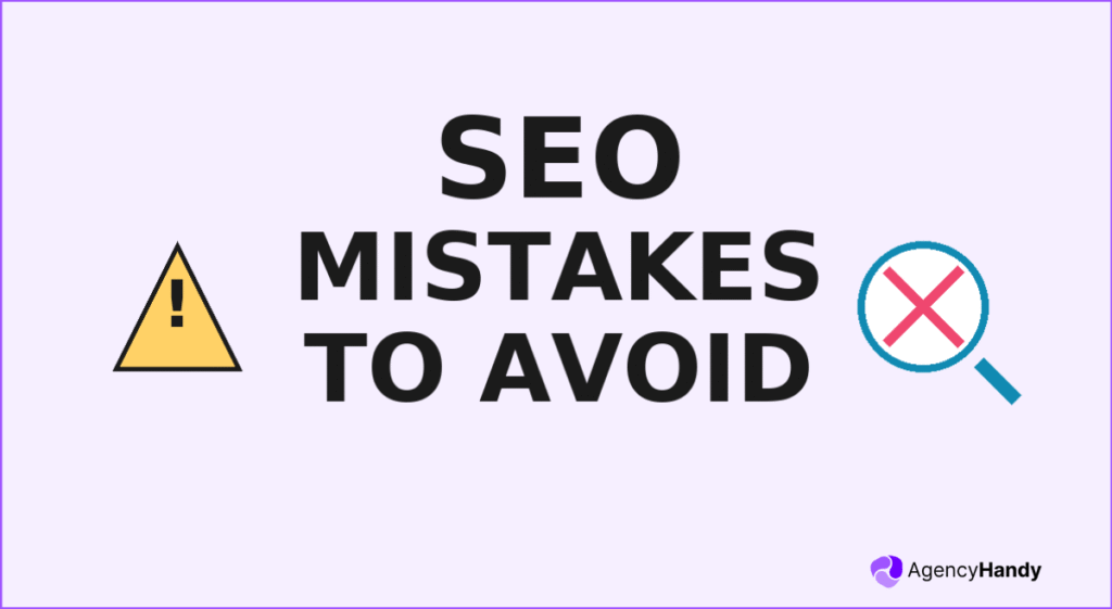 SEO mistakes to avoid