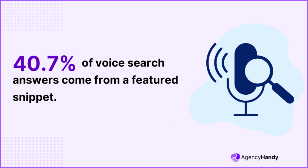 40 7 of voice search answers come from a featured snippet
