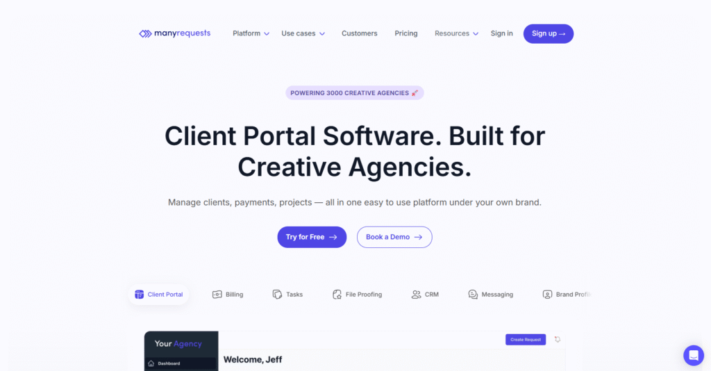 Manyrequest Homepage