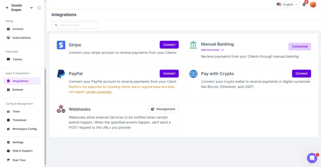 Agency Handy Payment Integrations