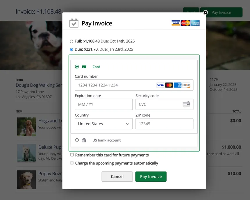 17hats Payment processing