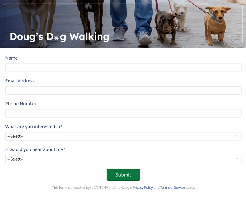 17hats Lead capture form