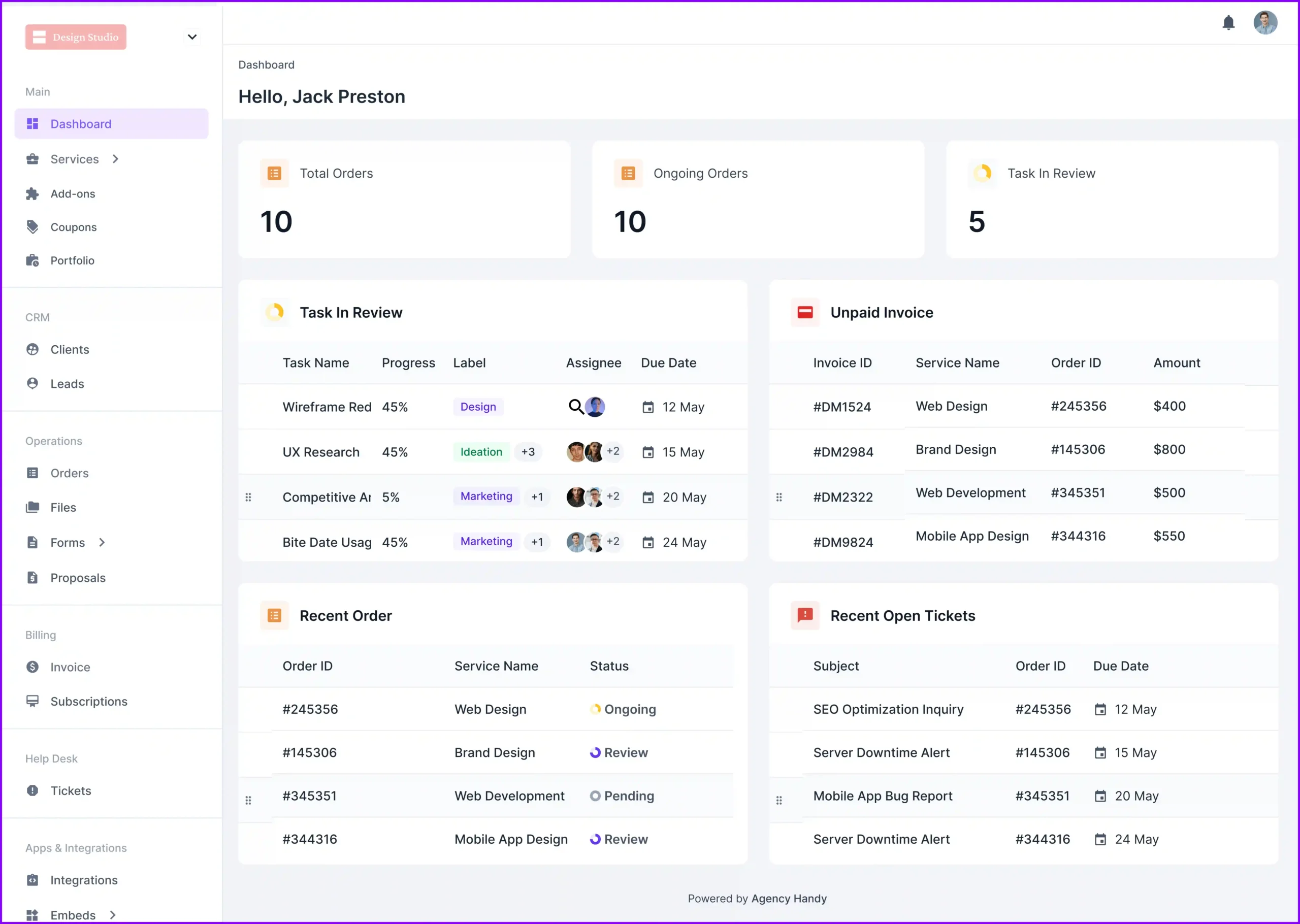 Agency Handy Invoicing