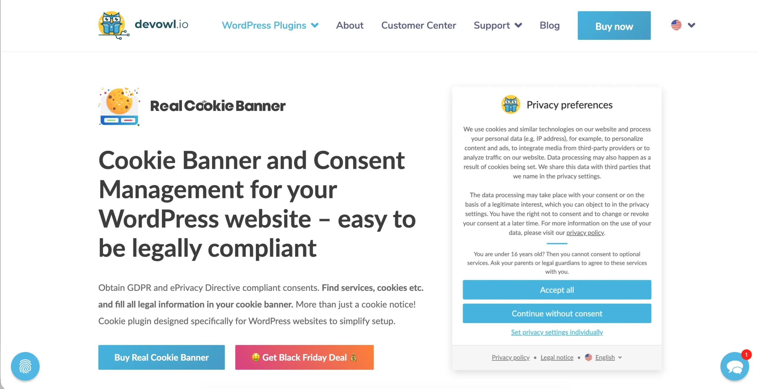 Real Cookie Banner black friday