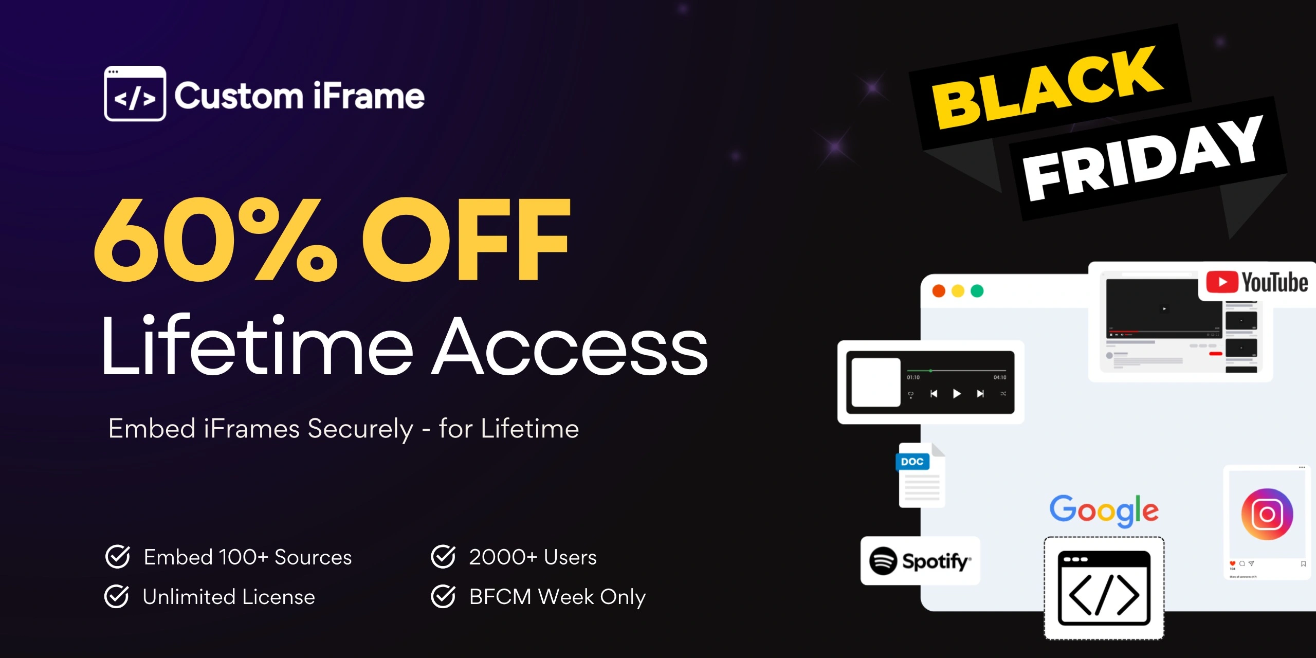 custom iframe black friday