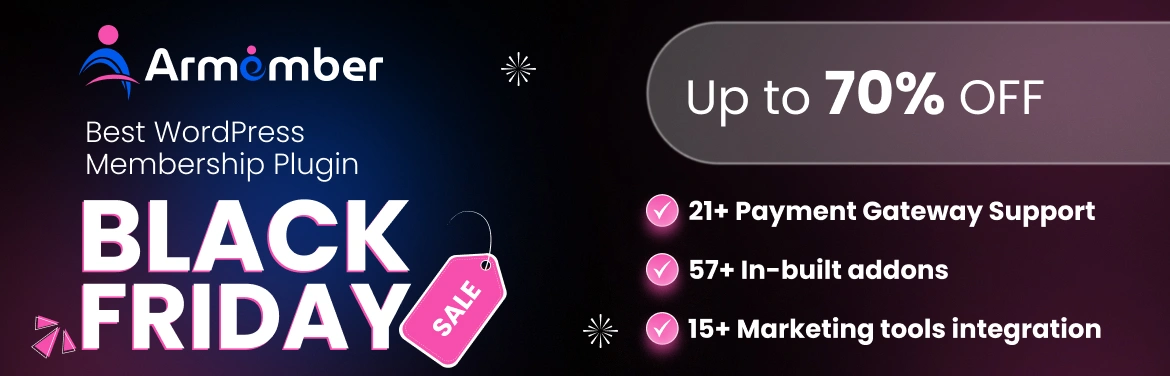 ARMember Black Friday Sale